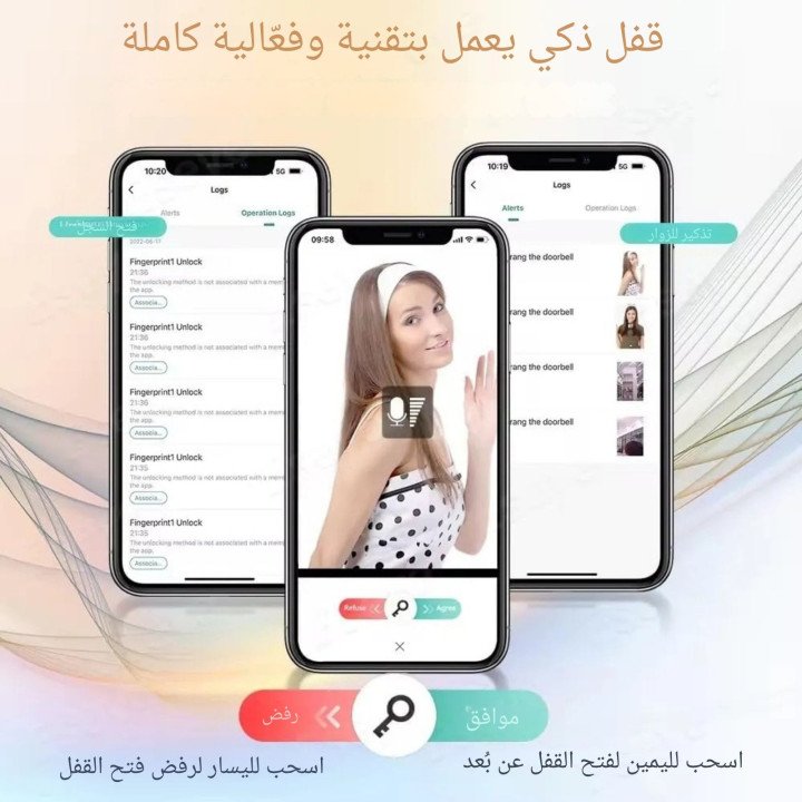 قفل ذكي مع جرس الباب بالفيديوا - سمارت هوم